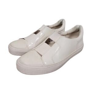 Nine West OBASI Ivory Slip On Sneakers Women Size 9 Minimalist Comfort Shoes